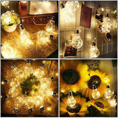 Bulb String Lights - Silver Multi Globes