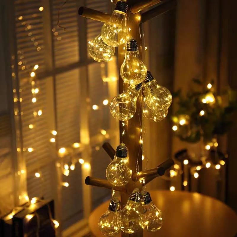 Bulb String Lights - Silver Multi Globes