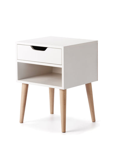 Bellamy Side Table - White - Fine Living