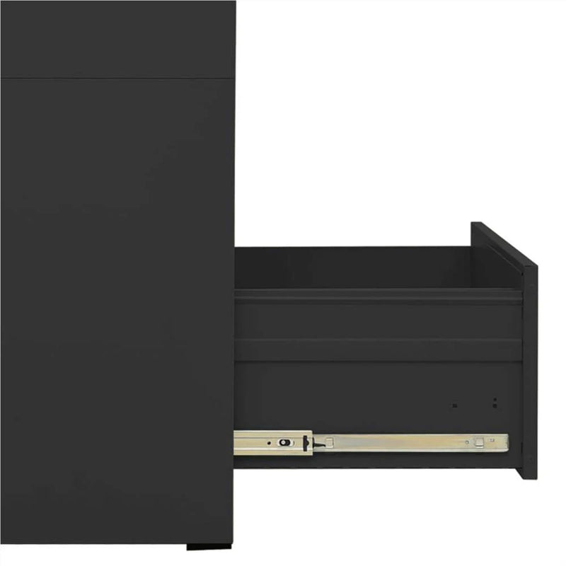 Metal 4 Drawer Cabinet - Fine Living - Black