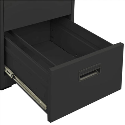 Metal 4 Drawer Cabinet - Fine Living - Black