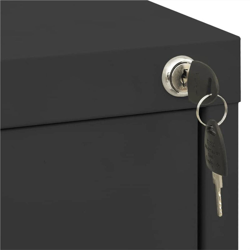 Metal 4 Drawer Cabinet - Fine Living - Black