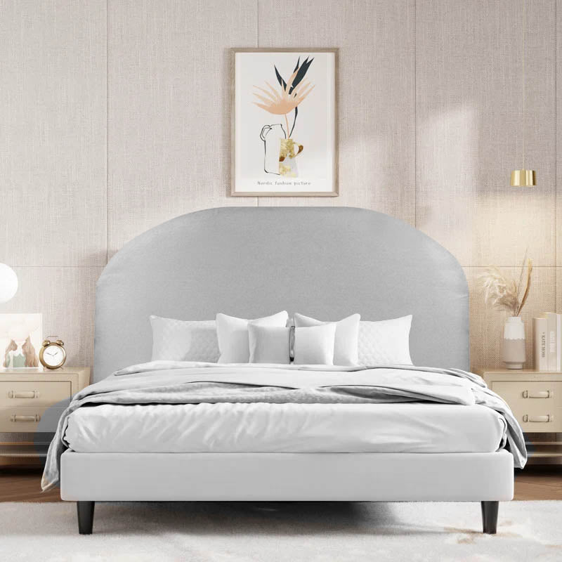 Mystic Arc Headboard - King - Grey