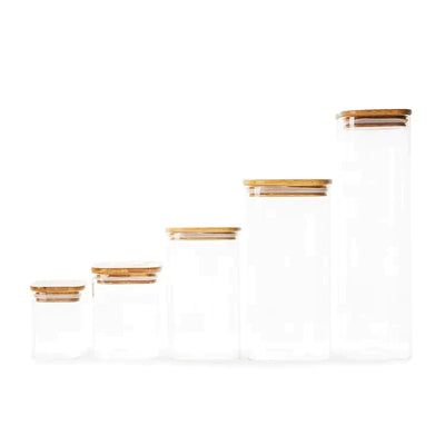 Pristine Bamboo Lid Glass Jar - XXL - Fine Living