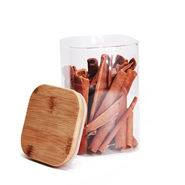 Pristine Bamboo Lid Glass Jar - XL - Fine Living