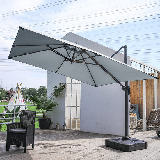 Tahiti Roma Umbrella - Grey - Fine Living