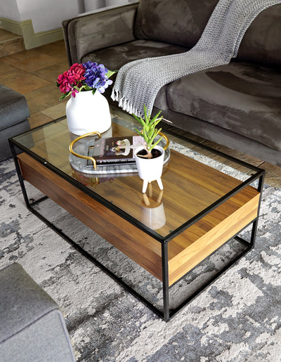 Fine Living Daytona Coffee Table - Glass Top