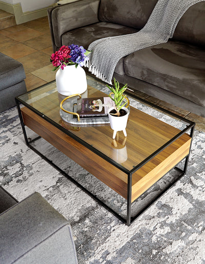 Fine Living Daytona Coffee Table - Glass Top