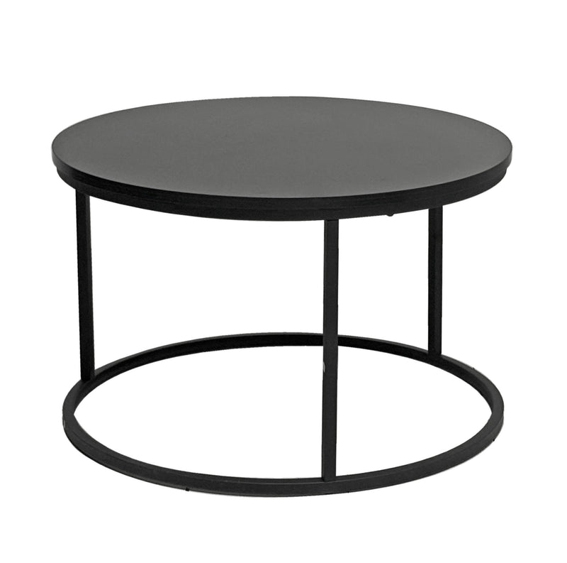 Eclipse 2pc Nesting Tables - Marble White & Black
