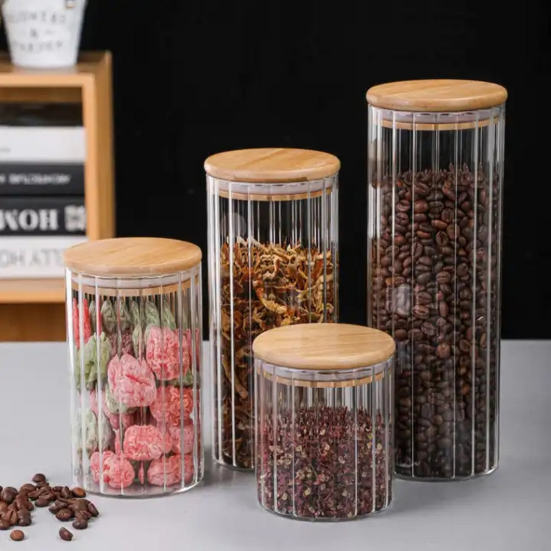 Pantry Gem Jar with Bamboo Lid