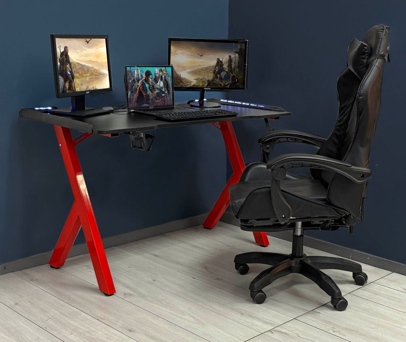 LumiDesk  LED Light Gaming Desk - Fine Living