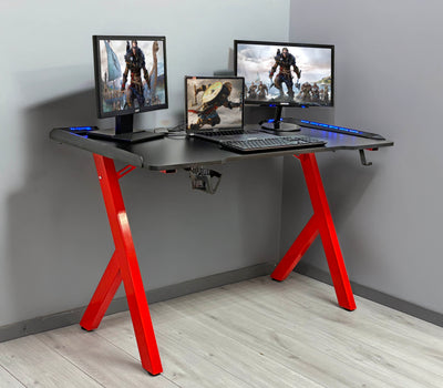 LumiDesk  LED Light Gaming Desk - Fine Living
