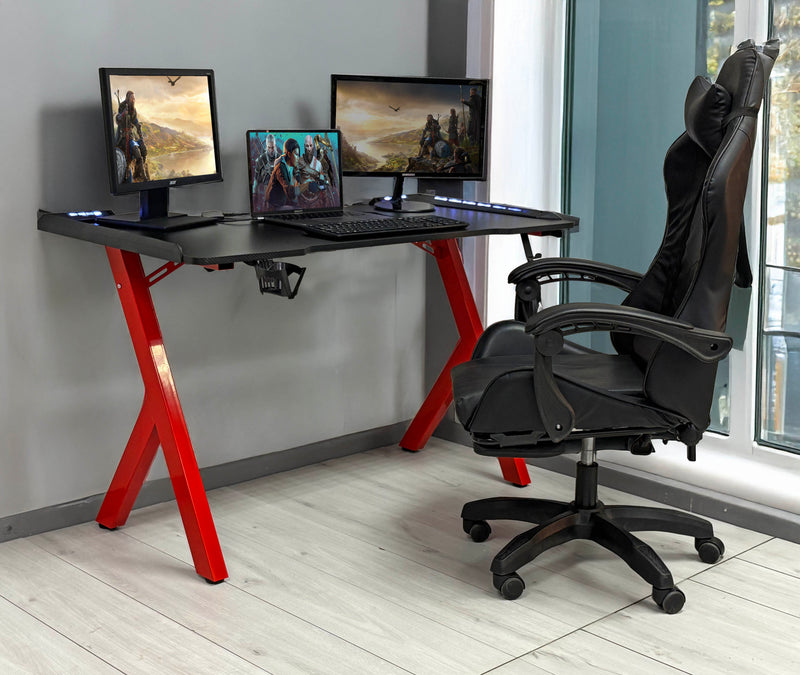 LumiDesk  LED Light Gaming Desk - Fine Living