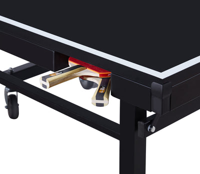 Indoor Black Table Tennis Table 40mm Legs