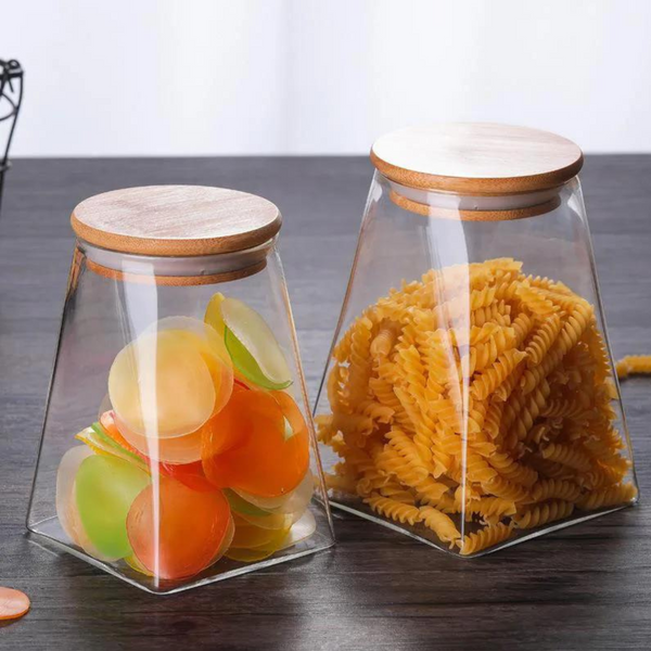 Pantry Prism Jar with Bamboo Lid