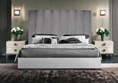 Velvet Shard Headboard - King - Grey