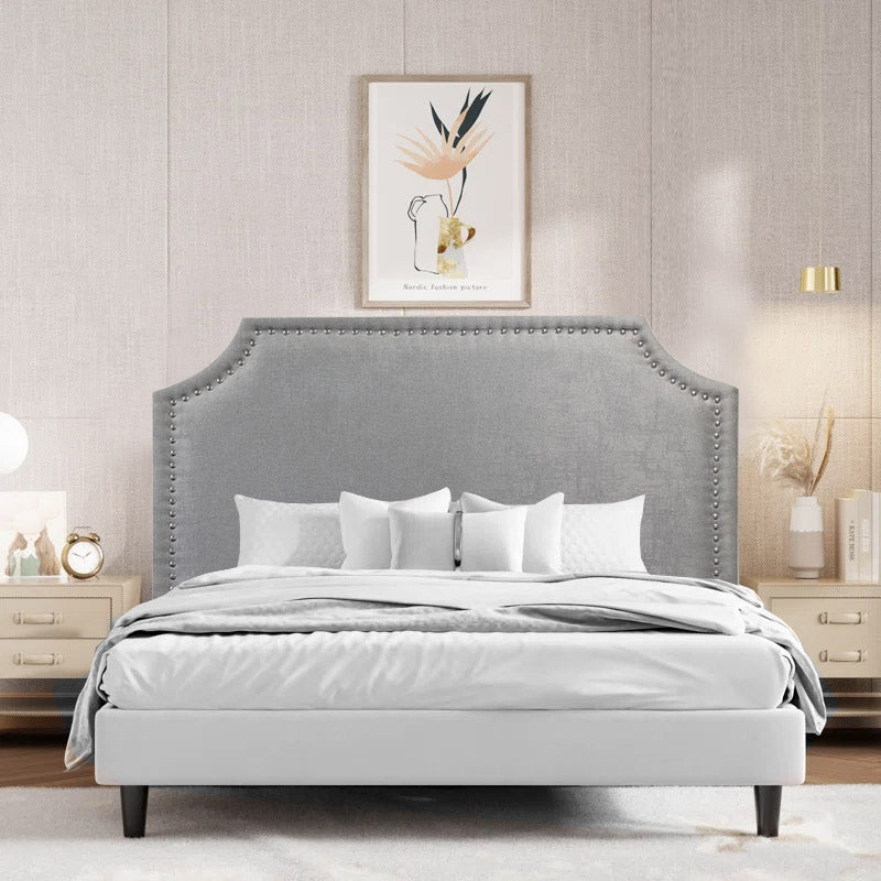 Celestial Crown Headboard - Double - Grey