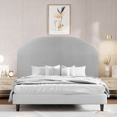 Mystic Arc Headboard - Double - Grey