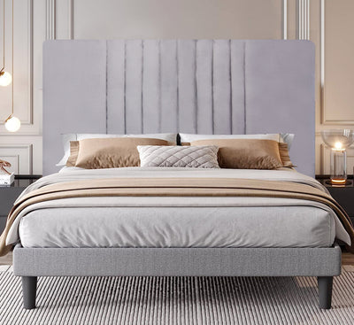 Lustrous Arcadia Headboard - Queen - Grey