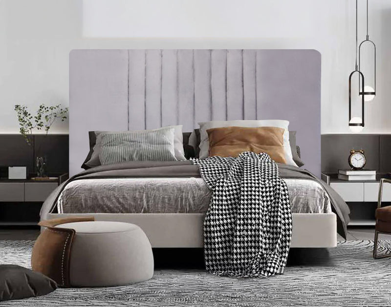 Lustrous Arcadia Headboard - Queen - Grey