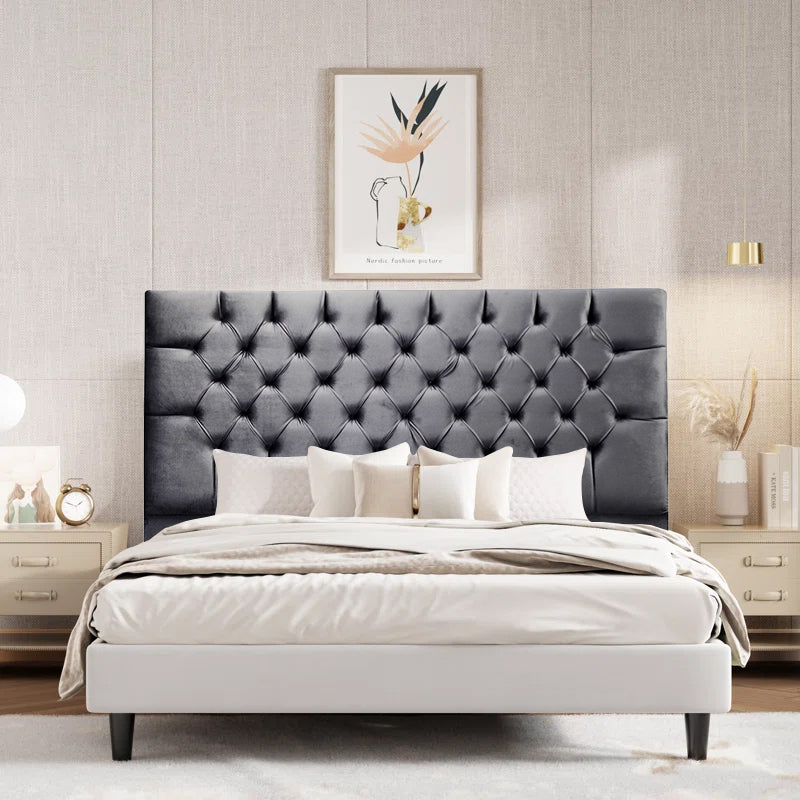 Heaven Rest Headboard - Queen Low Height - Charcoal