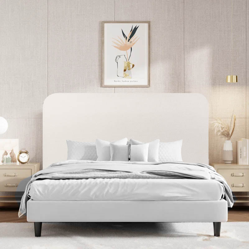 Aurora Arc Headboard - Double - Stone