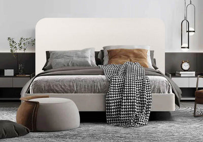 Aurora Arc Headboard - Double - Stone