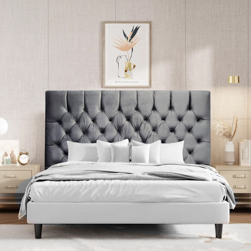 Heaven Rest Headboard - Queen High Height - Charcoal