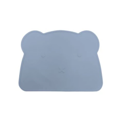 Silicone Teddy Placemat - Blue grey