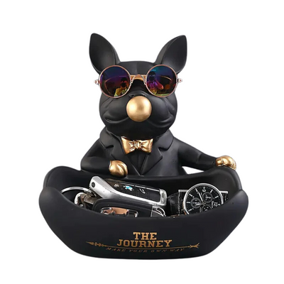 Bulldog with Mini Bowl-Black