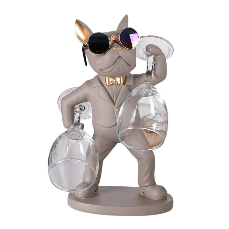 Bulldog Glass Holder-Grey