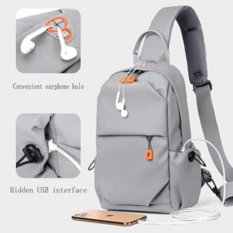 Zen Sling Cross Body Backpack -Grey