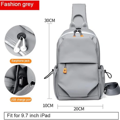 Zen Sling Cross Body Backpack -Grey