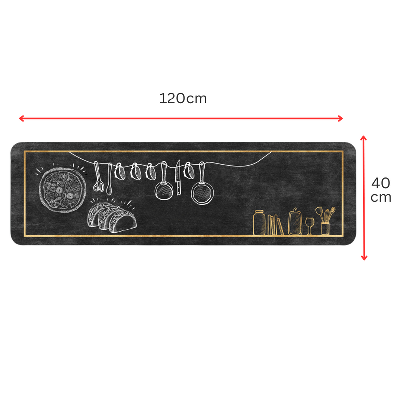 Non - Slip Whisk Kitchen Mat 40*120cm