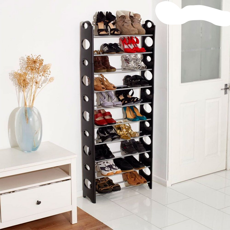 Shoe Rack 10 Tier - Black