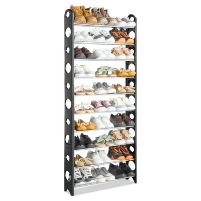 Shoe Rack 10 Tier - Black