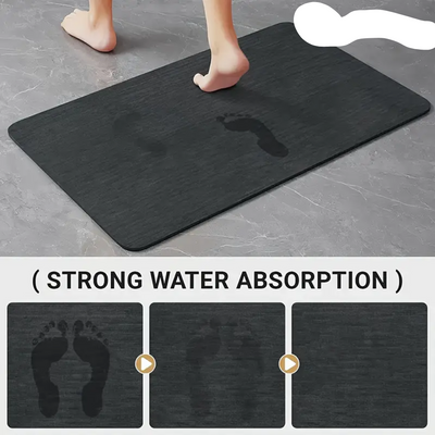 Diatom Mud Bath Mat- Dark Grey