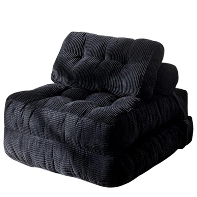 Foldable Chair Bed - Black  - Finery