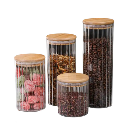 Pantry Gem Jar with Bamboo Lid