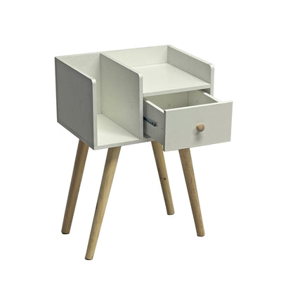 Nook Bedside Pedestal - White