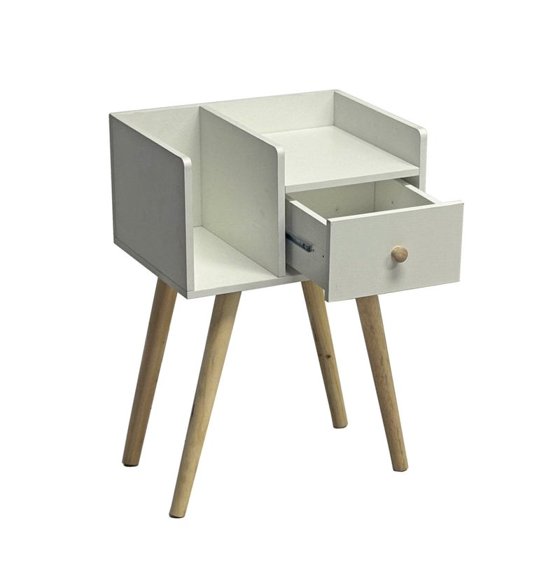 Nook Bedside Pedestal - White