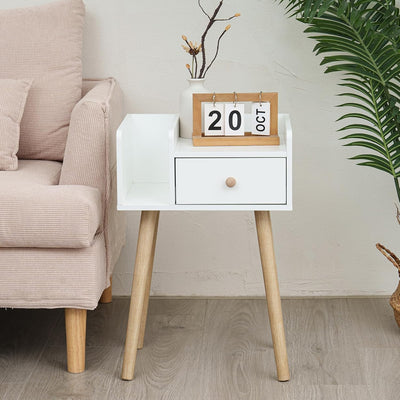 Nook Bedside Pedestal - White