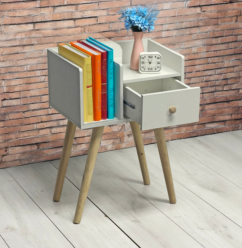 Nook Bedside Pedestal - White
