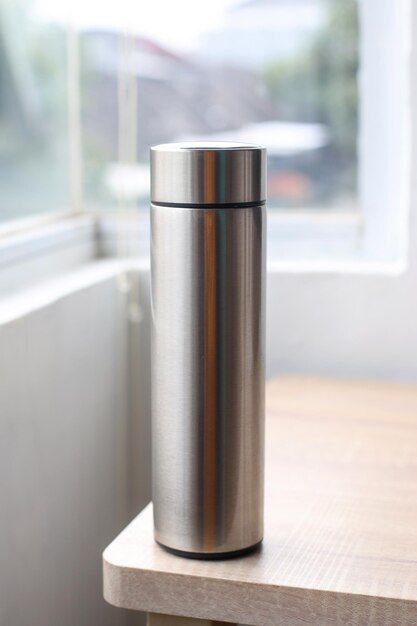 LED Temperature Vacuum Bottle - Silver - 500ml