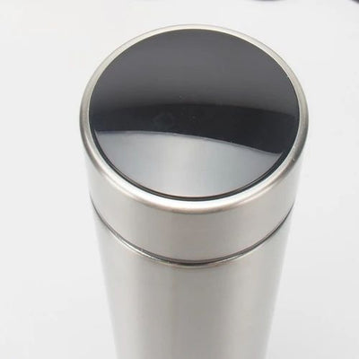 LED Temperature Vacuum Bottle - Silver - 500ml