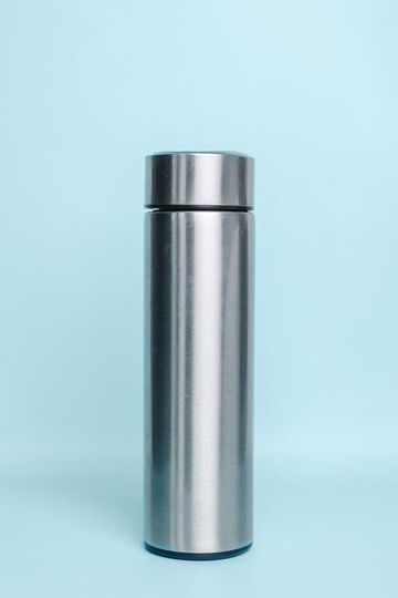 LED Temperature Vacuum Bottle - Silver - 500ml