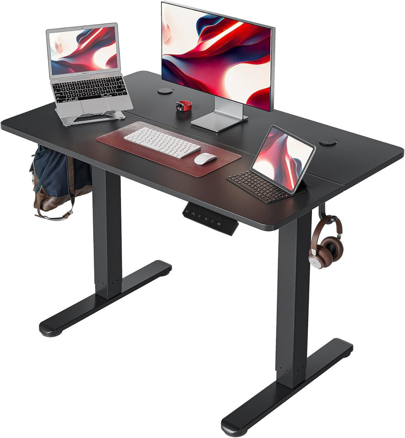 Height Adjustable Office Desk -  Black