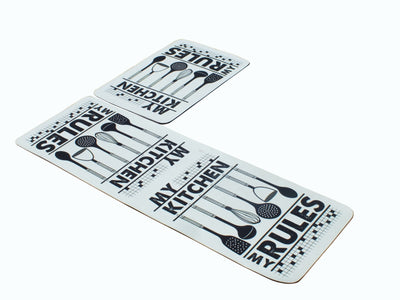 My Rules Kitchen Mat - 2pc