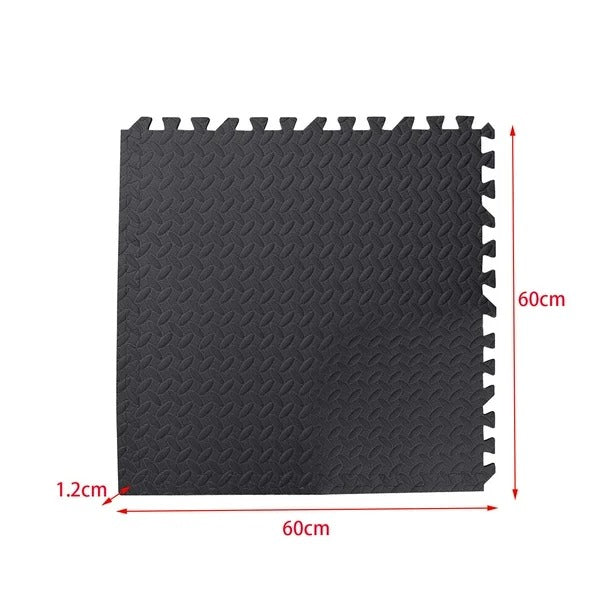 Pro EVA Foam 60*60cm Interlocking Tiles -4pc - Black
