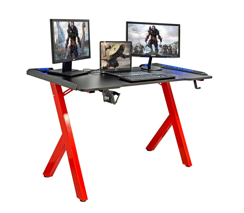 LumiDesk  LED Light Gaming Desk - Fine Living